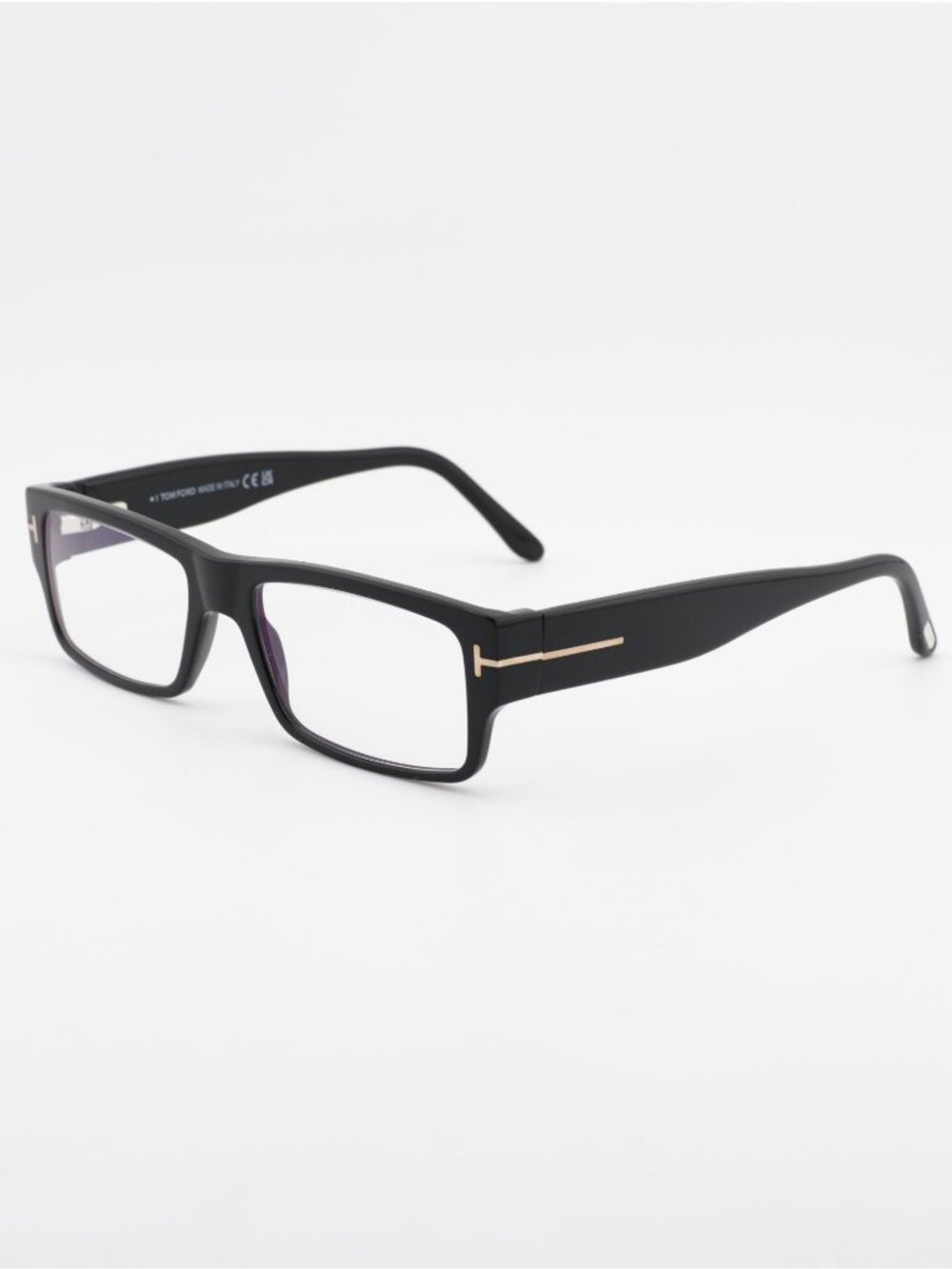 Tom Ford FT5835-B 001 Eyeglasses Black 54mm Rectangle Frame, Blue Light Block